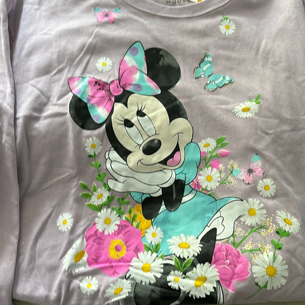 Disney Purple Minnie Mouse lightweight sweatshirt